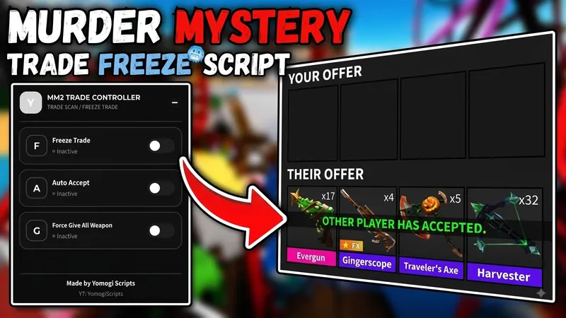 Freeze trade script | Murder Mystery 2 | Keyless