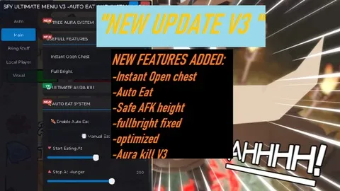 AURA KILL, AURA CHOP, AUTO EAT, AUTO FARM, SPEED HACK AND MO