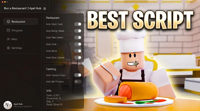 Auto Collect Cash Auto Serve Auto Cook and more in script