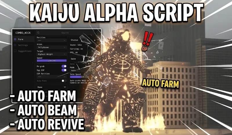 Auto Farm, Cell Spoofer, Auto Revive, Auto Beam, Fly | Mobil