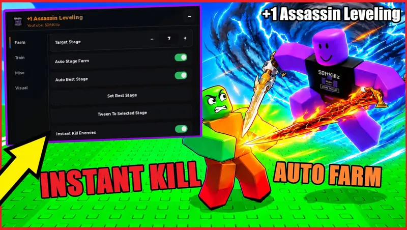 AUTO FARM, INSTANT KILL, AUTO TRAIN, REBIRTH, AUTO HEAL