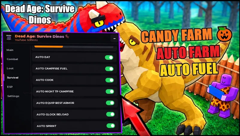 AUTO LOOT, KILLAURA, CANDY FARM, AUTO FARM, AUTO FUEL & more
