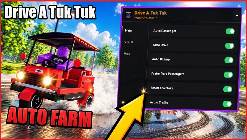 AUTO PASSENGER, AUTO DRIVE, AUTO FARM, NO COLLISION, ESP & m