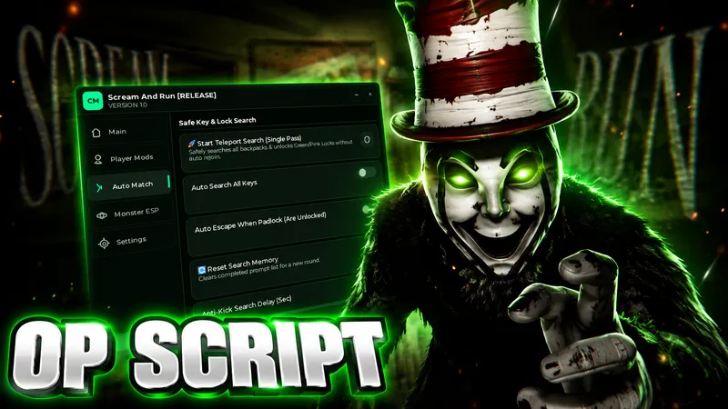 AUTO SEARCH ALL KEYS + AUTO ESCAPE + ESP MONSTER + MORE