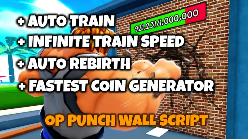 Punch Wall [NEW WORLD - DUBAI] Auto Train Infinite Train Speed Auto Ascend Coin Generator