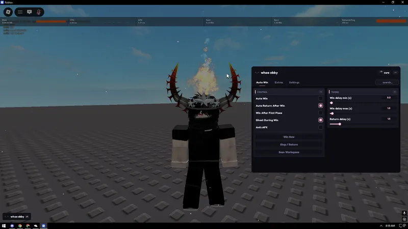 Auto win Fly Ghost Auto return anti afk cframe speed
