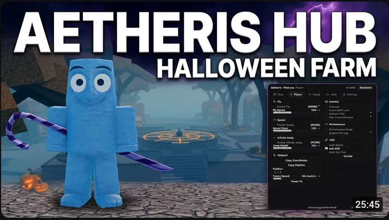 BEST HALLOWEEN FARM KEYLESS SCRIPT AETHERIS HUB