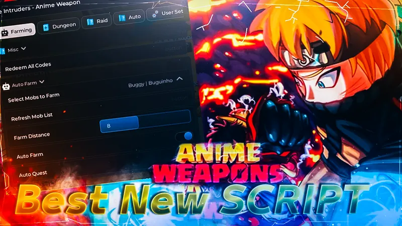 [ UPDATE 1 ] Anime Weapons Best Script Auto Dungeons and Raids , Webhooks, etc..