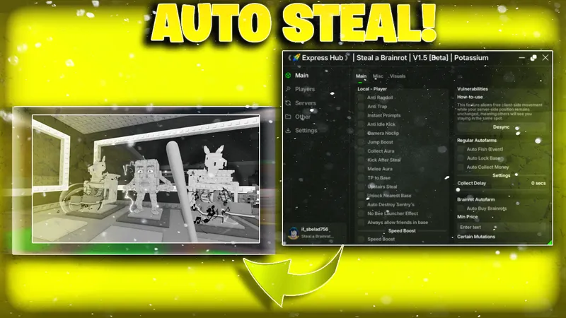 BEST STEAL A BRAINROT SCRIPT (DESYNC, AUTOFARMS & MORE) 🧠⚡