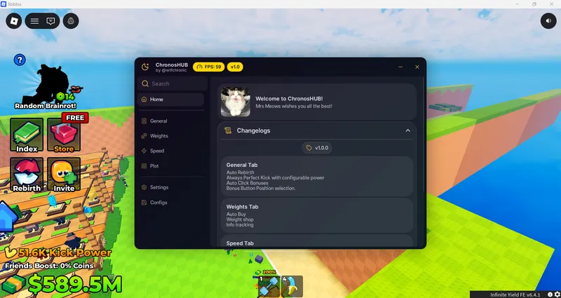 ChronosHUB May 10 Update: Perfect Kick, Autofarm & MORE!
