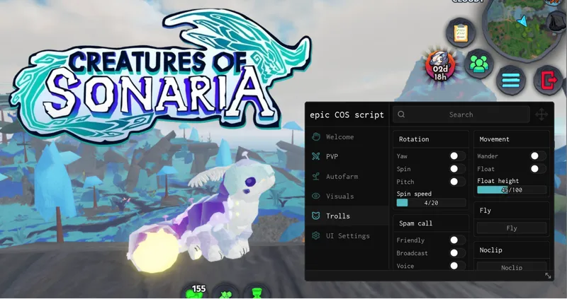 Creatures of Sonaria Script, KILL AURA | AIMBOT | BUFFS