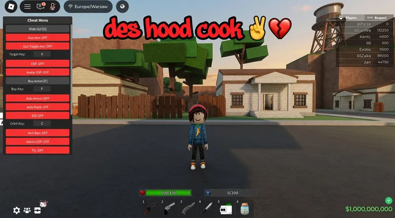 des hood script