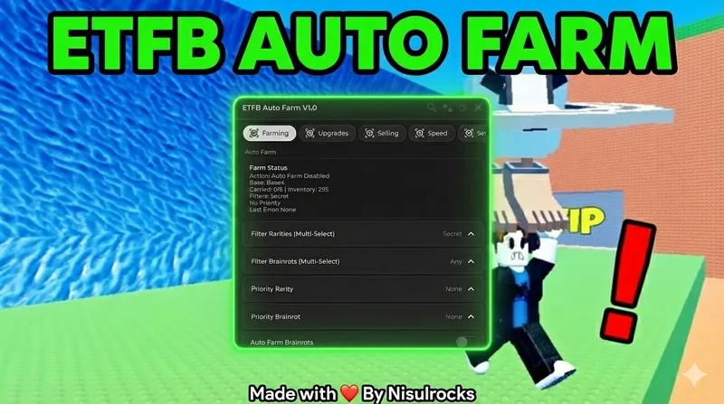 BEST! ETFB Auto Farm Nisulrocks Scripts