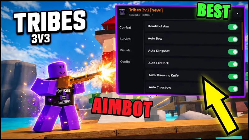 HEADSHOT AIM, AUTO BOW, AUTO MELEE, AUTO HEAL, AUTO AIM