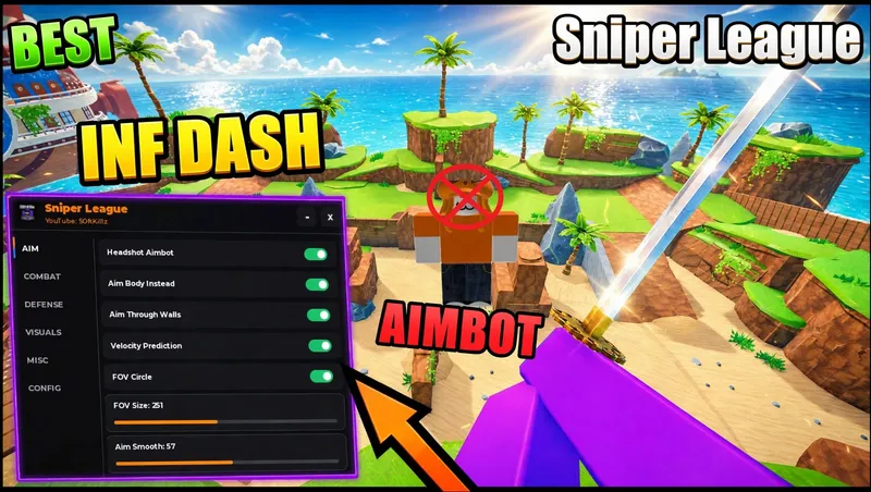 HEADSHOT AIM, INF DASH, RAPID FIRE, AUTO SWORD, AUTO SHOOT