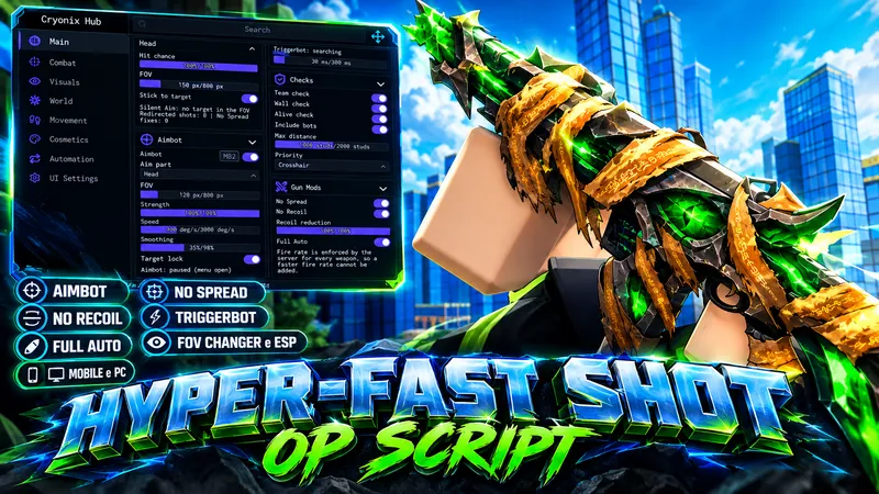 Hypershot Script —AIM BOTSilent Aim + Auto Shoot | Aim Part,