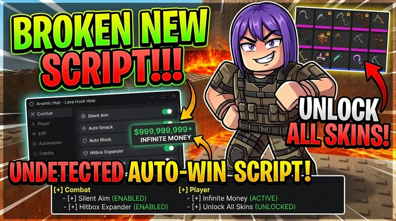 Infinite Money, Unlock All Skins | Arsenic Hub