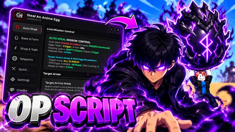 INSTANT AUTO STEAL BEST ANIME EGGS + AUTO HATCH + MORE