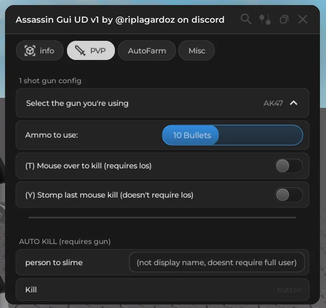 Instant kill - AssassinGUI v1