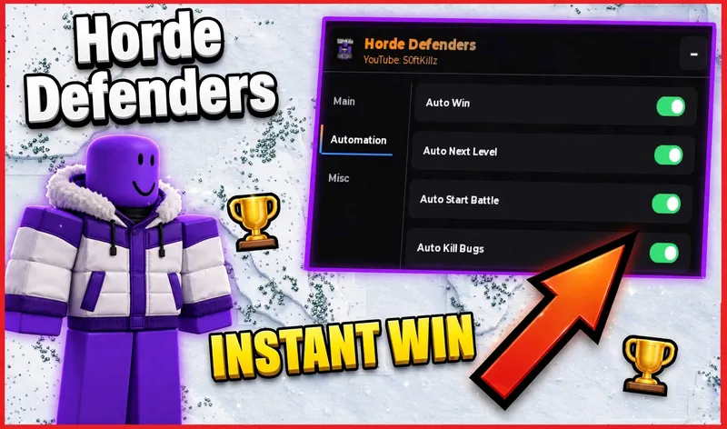 INSTANT WIN, INSTANT KILL, AUTO NEXT, AUTO START, AUTO BUILD