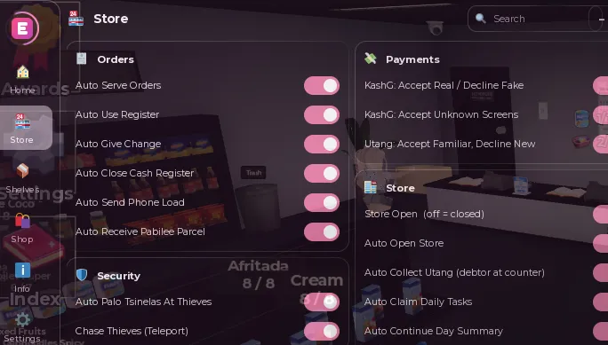Keyless Sari SarI Store AUTOMATION