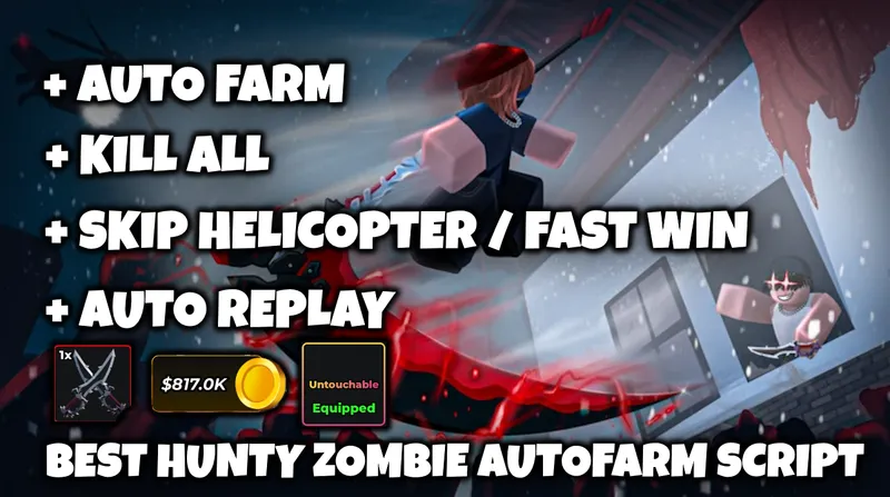 [HandFan] Hunty Zombie KILL ALL ZOMBIES AUTO COLLECT AUTO ESCAPE