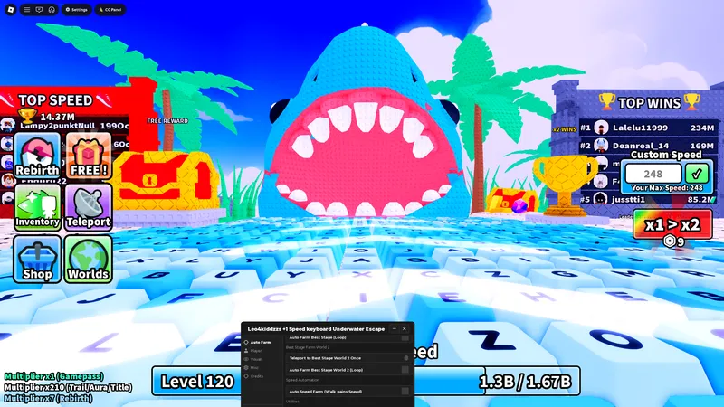 Leo4kiddzzs  +1 Speed Keyboard Underwater Escape