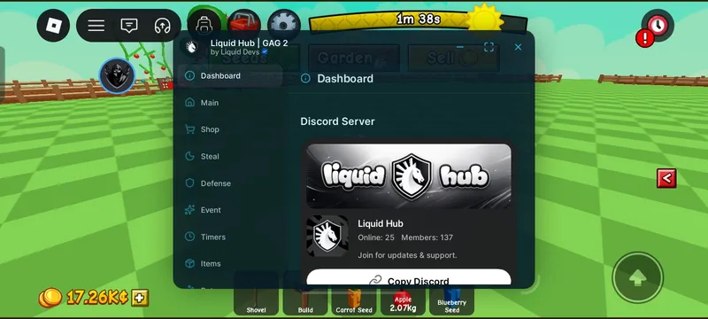 Liquid Hub | Auto Farm, Harvest, Sell, Buy, Steal, and MORE