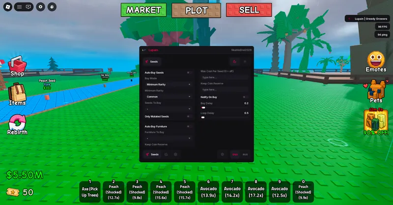 Lupain Auto Farm, Auto Buy Seed, Inf Money AND MORE!!