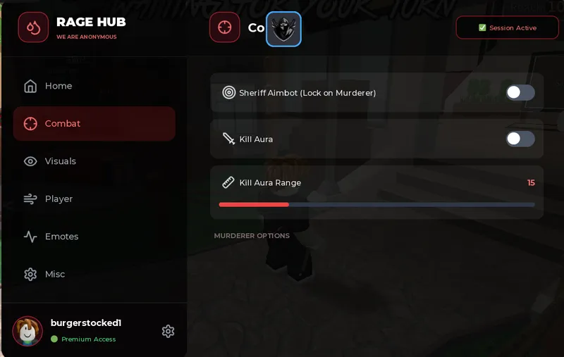 Murder Mystery 2 script Rage Hub Auto Farm Coin esp Sheriff