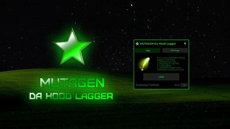 MUTAGEN Da Hood Lagger script
