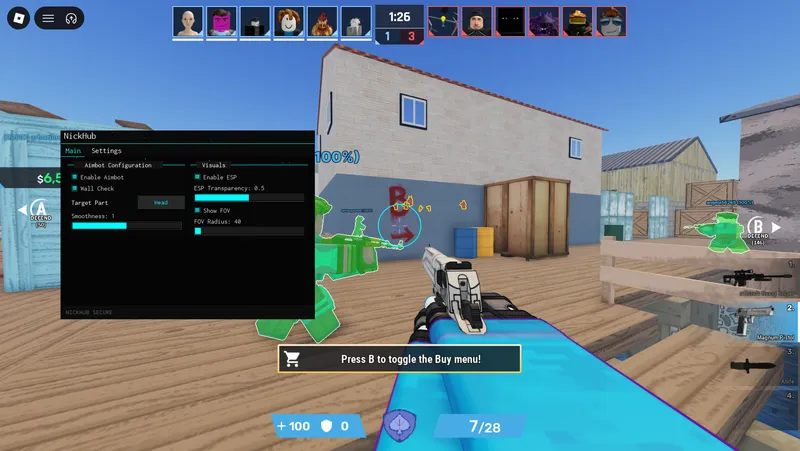 Nickhub Esp Aimbot Team Check Pov Circle