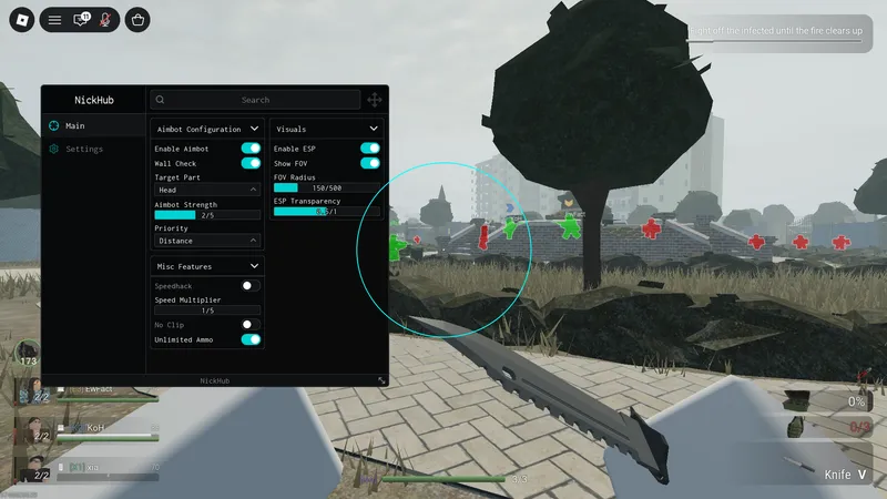Nickhub ESP AIMBOT UNLIMITED AMMO