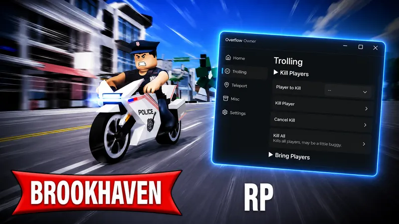 Overflow Kill All, Bring Player, Fling Player & More