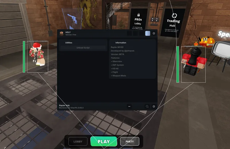 Murderers VS Sheriffs DUELS Rapier Hub, Silent Aim, Kill All etc