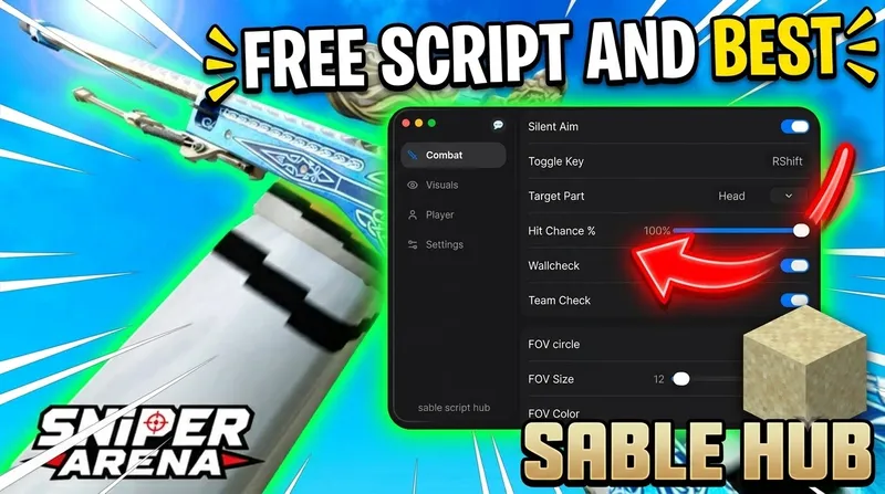 sable hub | easy key | Silent Aim / Bullet Redirection Targe