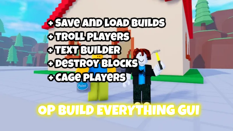 Build Anything! ✨🔨 Save and Load Builds Create Text Troll Players OP GUI