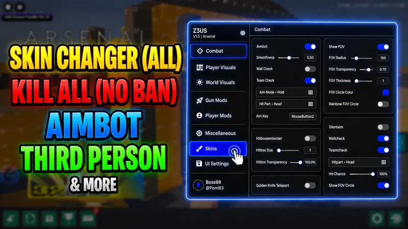 skin changer (all models, custom models), and op features