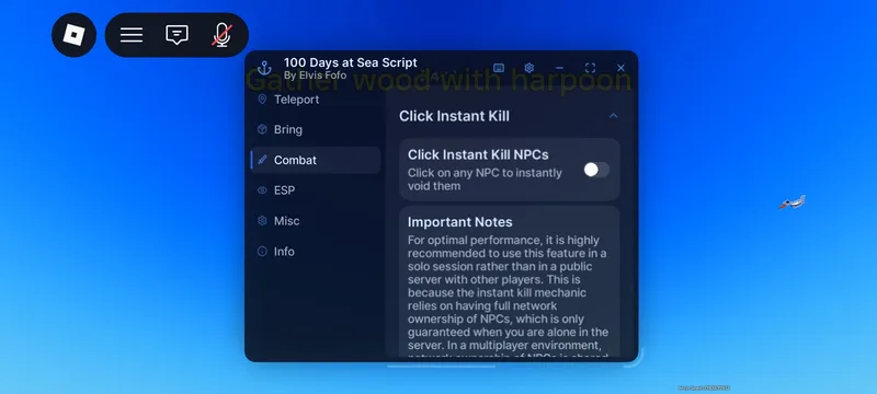 Instant Kill, Bring, Teleport, ESP, Keyless OP