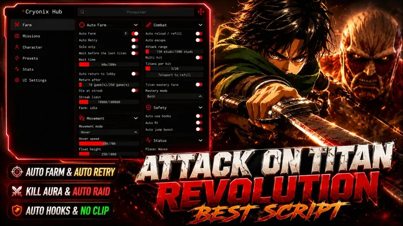 Attack On Titan Revolution Script — Auto Farm | Auto Raid |