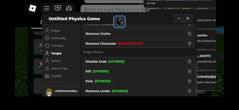 Untitled Un-physics game Untitled game "Physics" client/fe (no key)