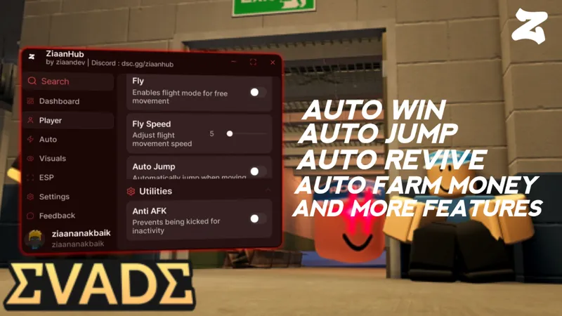 💀 Evade 🌺 Ziaanhub Free OP Best Script | Auto Win, Auto Self Revive