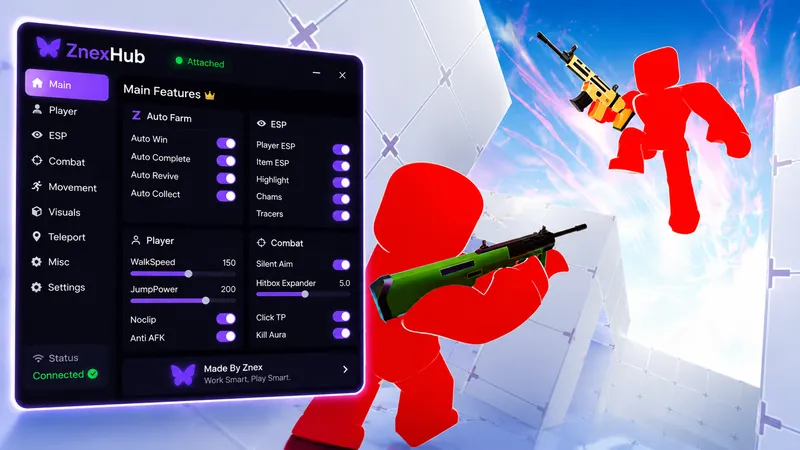 Znex Hub l Aimbot Silent aim fly Auto Kill & MORE