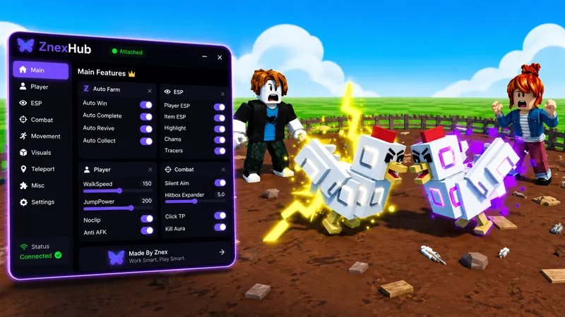 Znex Hub l Auto Egg, Auto Farm ,Auto Tower Fight, & MORE